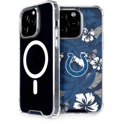 NFL Indianapolis Colts Tropical Print iPhone 15 Pro MagSafe Case